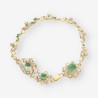 Pulsera Vintage Esmeralda y Diamantes