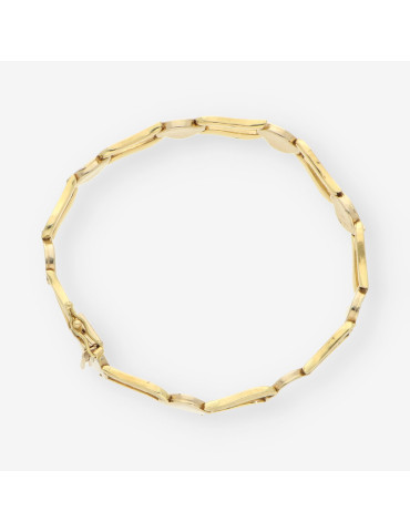 Pulsera oro blanco y amarillo