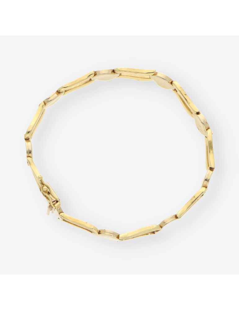 Pulsera oro blanco y amarillo