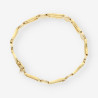 Pulsera oro blanco y amarillo