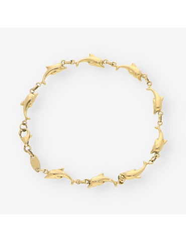 Pulsera delfines oro