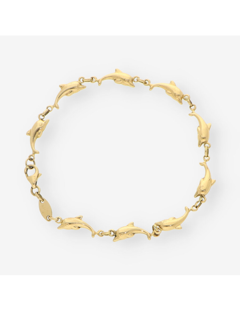 Pulsera delfines oro