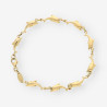 Pulsera delfines oro