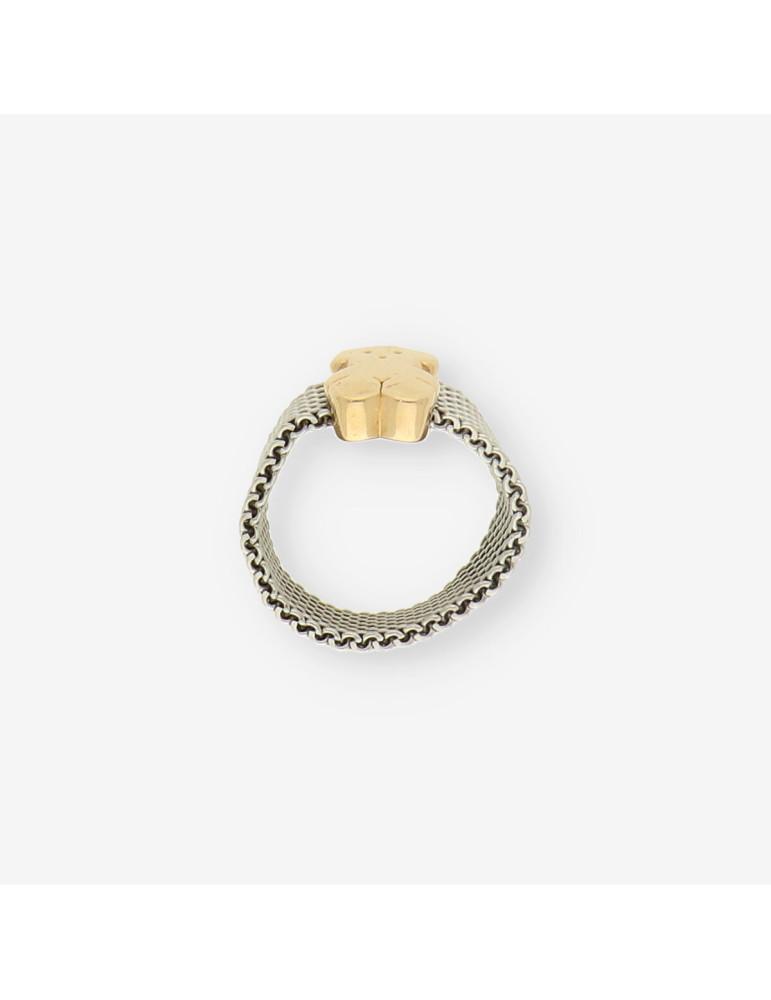 Anillo TOUS oso acero y oro