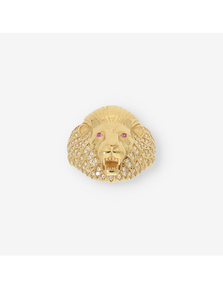 Anillo leÃ³n oro