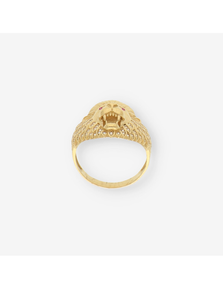 Anillo leÃ³n oro