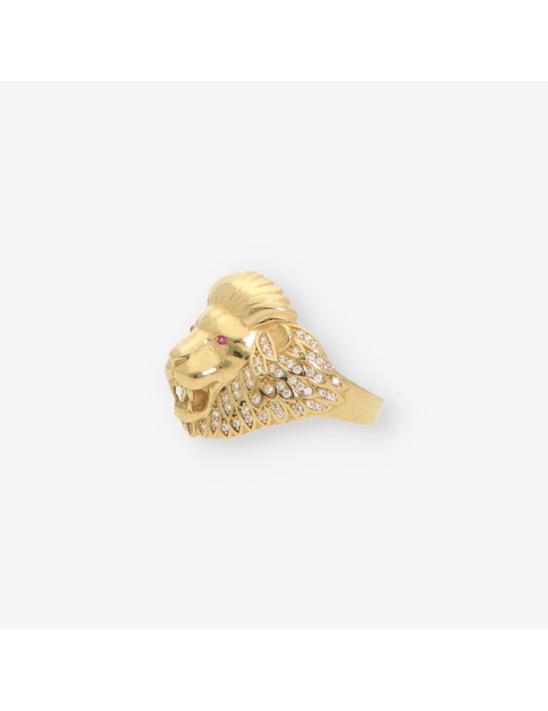 Anillo leÃ³n oro