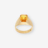 Anillo oro piedra amarilla