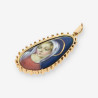 Colgante Virgen esmalte y oro