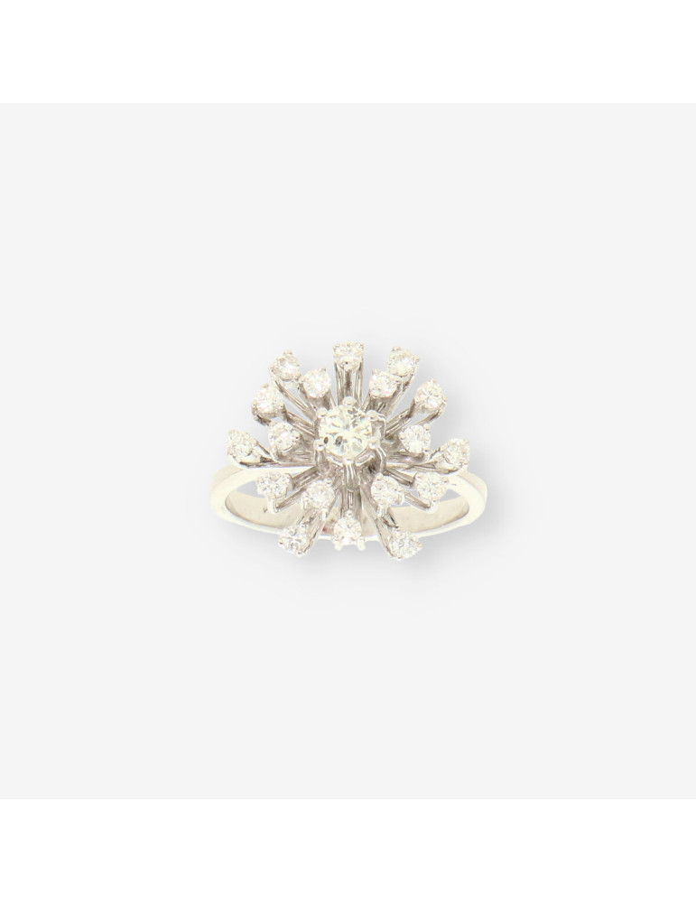Anillo oro blanco y brillantes
