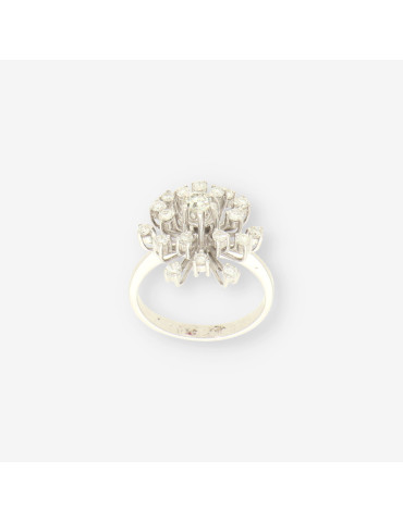 Anillo oro blanco y brillantes