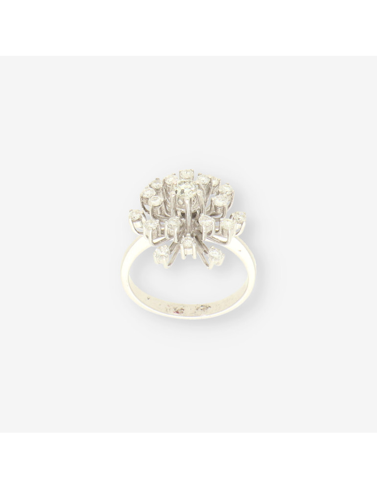 Anillo oro blanco y brillantes