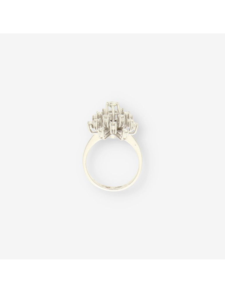 Anillo oro blanco y brillantes