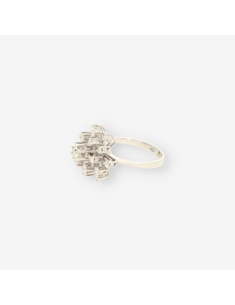 Anillo oro blanco y brillantes