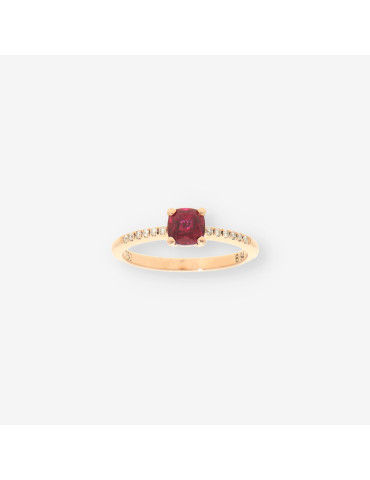 Anillo RubÃ­ oro y brillantes