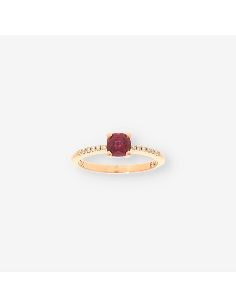 Anillo RubÃ­ oro y brillantes