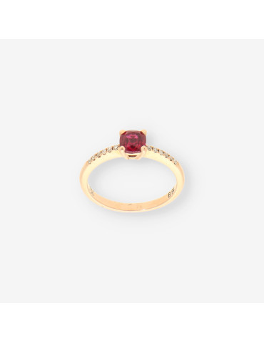 Anillo RubÃ­ oro y brillantes