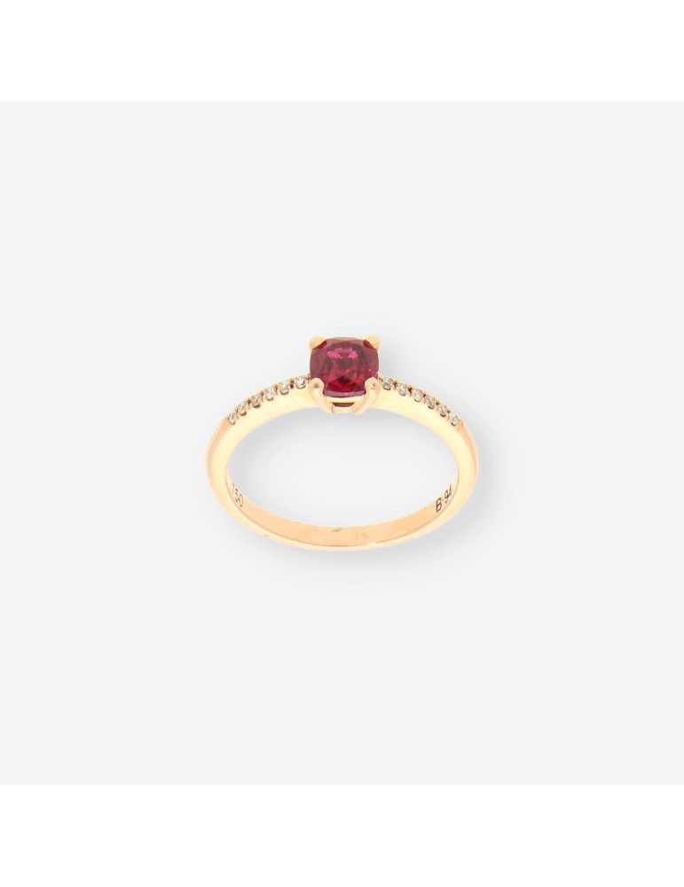Anillo RubÃ­ oro y brillantes