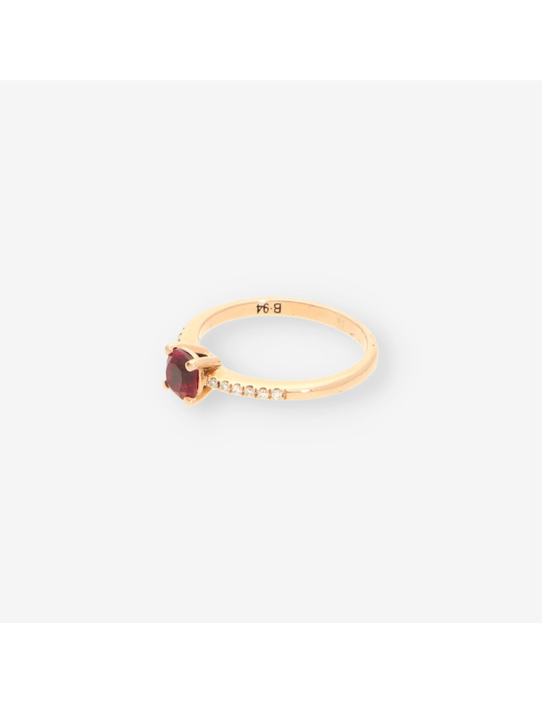 Anillo RubÃ­ oro y brillantes