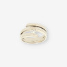 Anillo oro blanco y bri