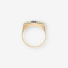 Anillo Vintage oro diamantes y zafiro