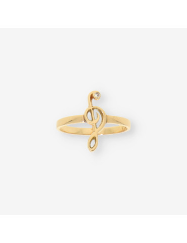 Anillo nota musical oro