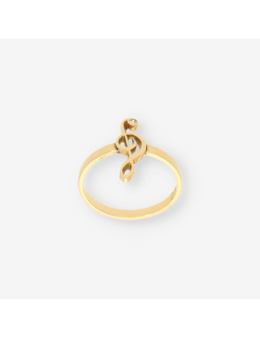 Anillo nota musical oro