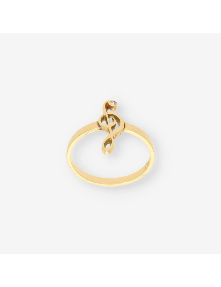 Anillo nota musical oro
