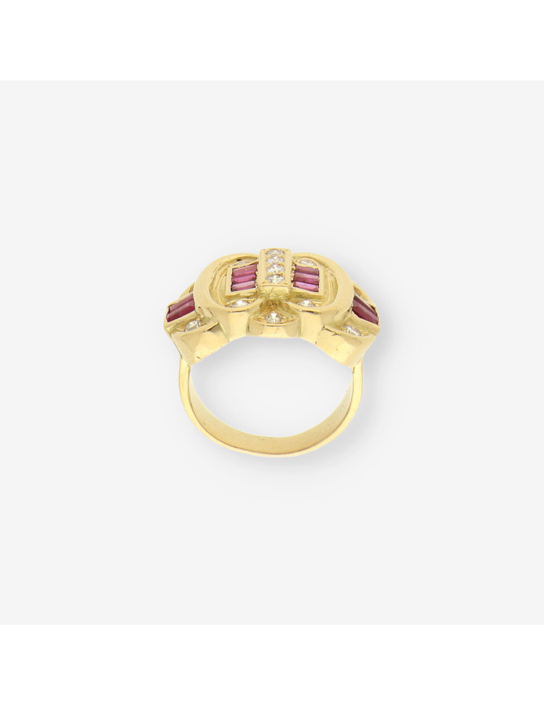 Anillo rubÃ­ oro y brillantes