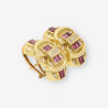Pendientes rubÃ­ oro y brillantes
