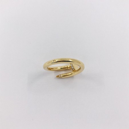 Anillo Juste en oro 18kt con brillantes