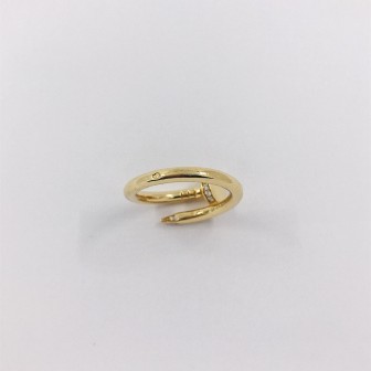 Anillo Juste en oro 18kt con brillantes