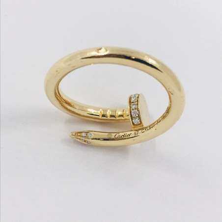 Anillo Juste en oro 18kt con brillantes