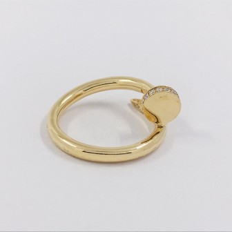 Anillo Juste en oro 18kt con brillantes