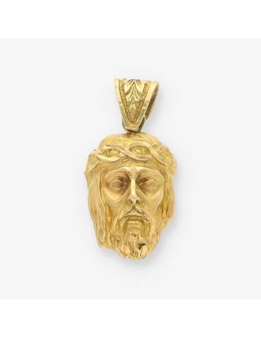 Colgante cara cristo oro