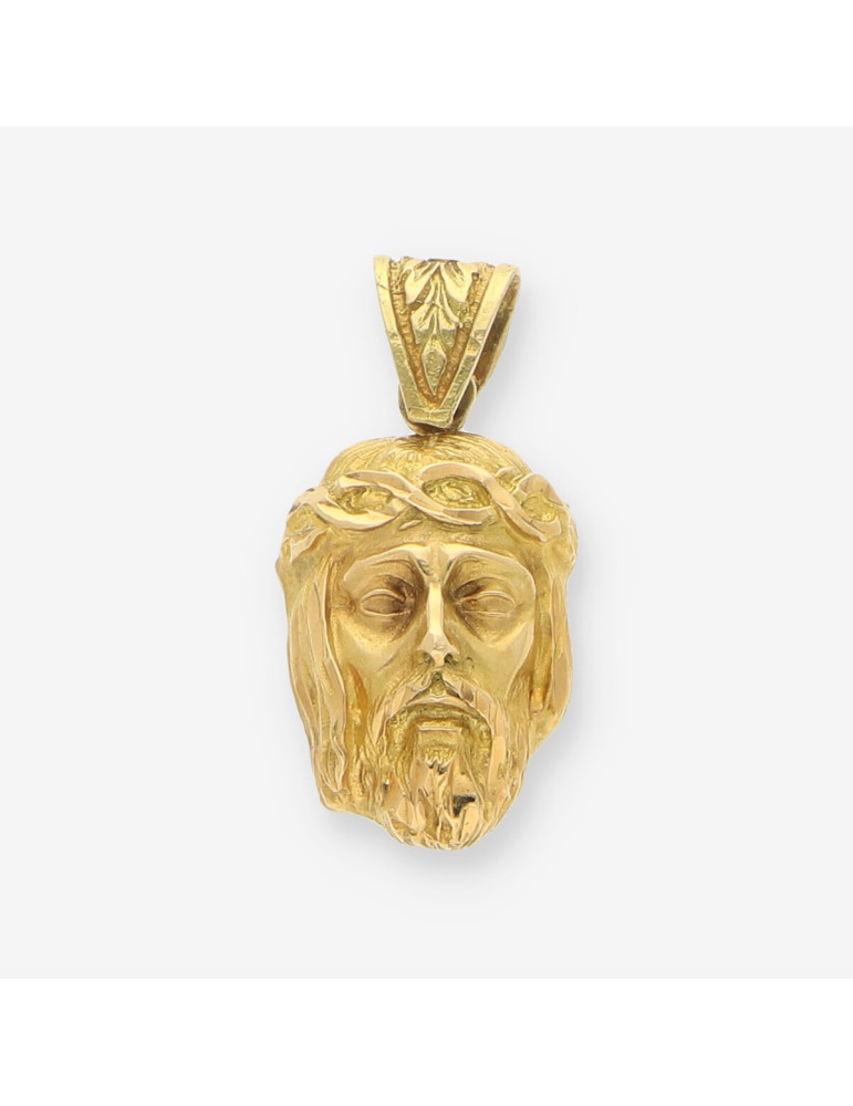 Colgante cara cristo oro