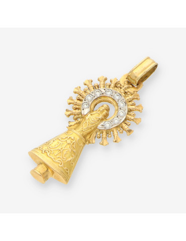 Colgante medalla virgen oro