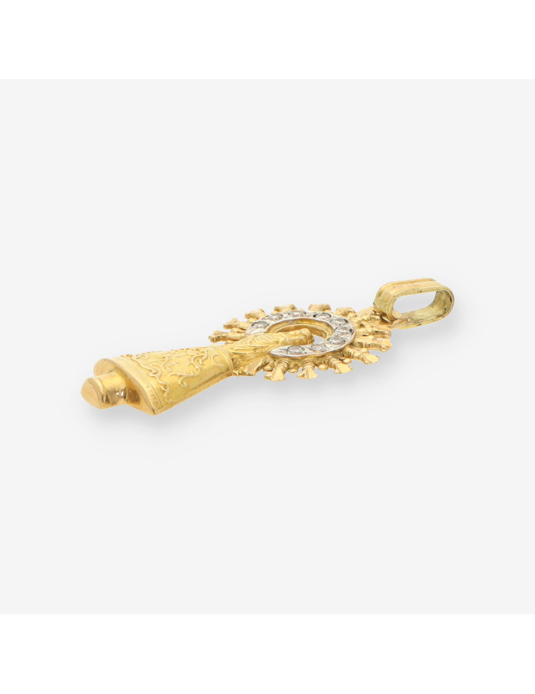 Colgante medalla virgen oro