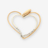 Colgante corazÃ³n oro/oro blanco 