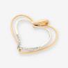 Colgante corazÃ³n oro/oro blanco 
