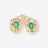Pendientes Esmeralda oro y brillantes
