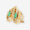 Pendientes Esmeralda oro y brillantes