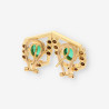 Pendientes Esmeralda oro y brillantes