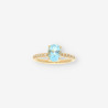 Anillo topacio oro y brillantes