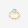 Anillo topacio oro y brillantes
