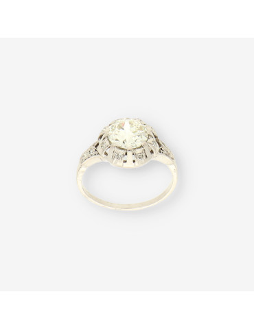 Anillo platino y brillante aprox.1.60 Qt