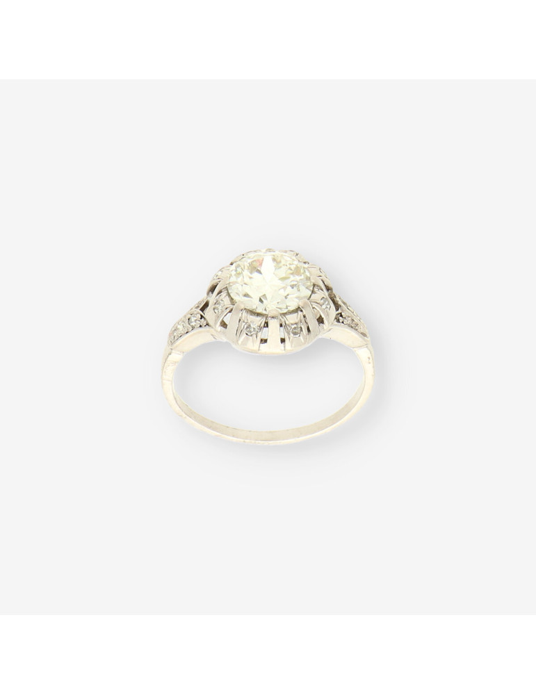 Anillo platino y brillante aprox.1.60 Qt