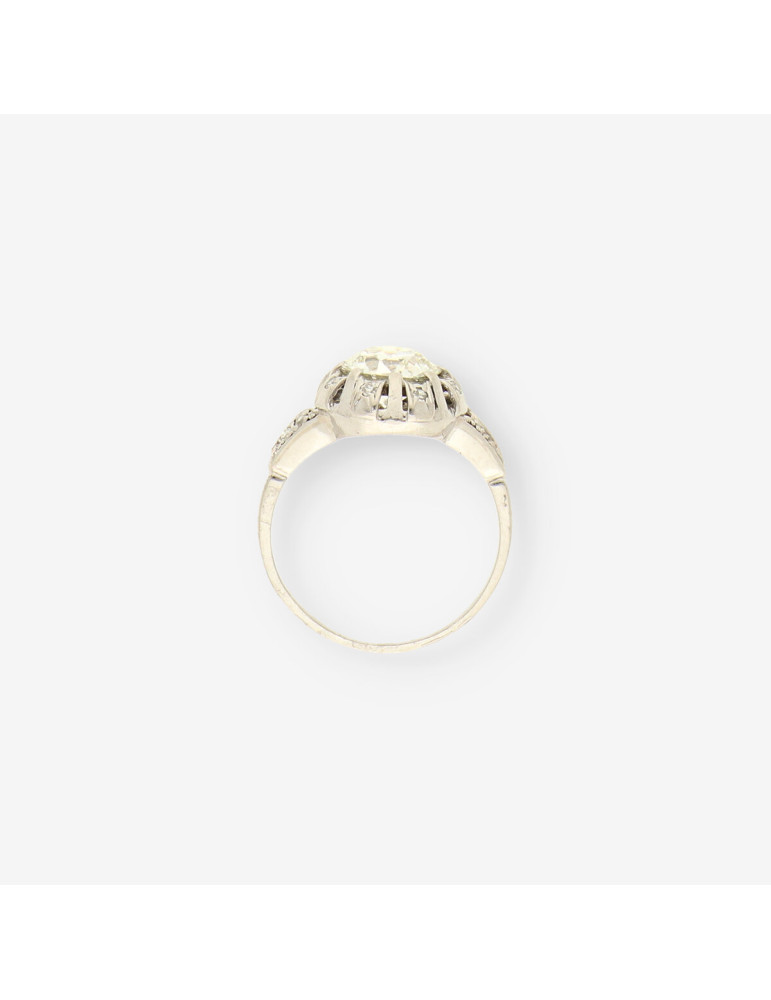 Anillo platino y brillante aprox.1.60 Qt