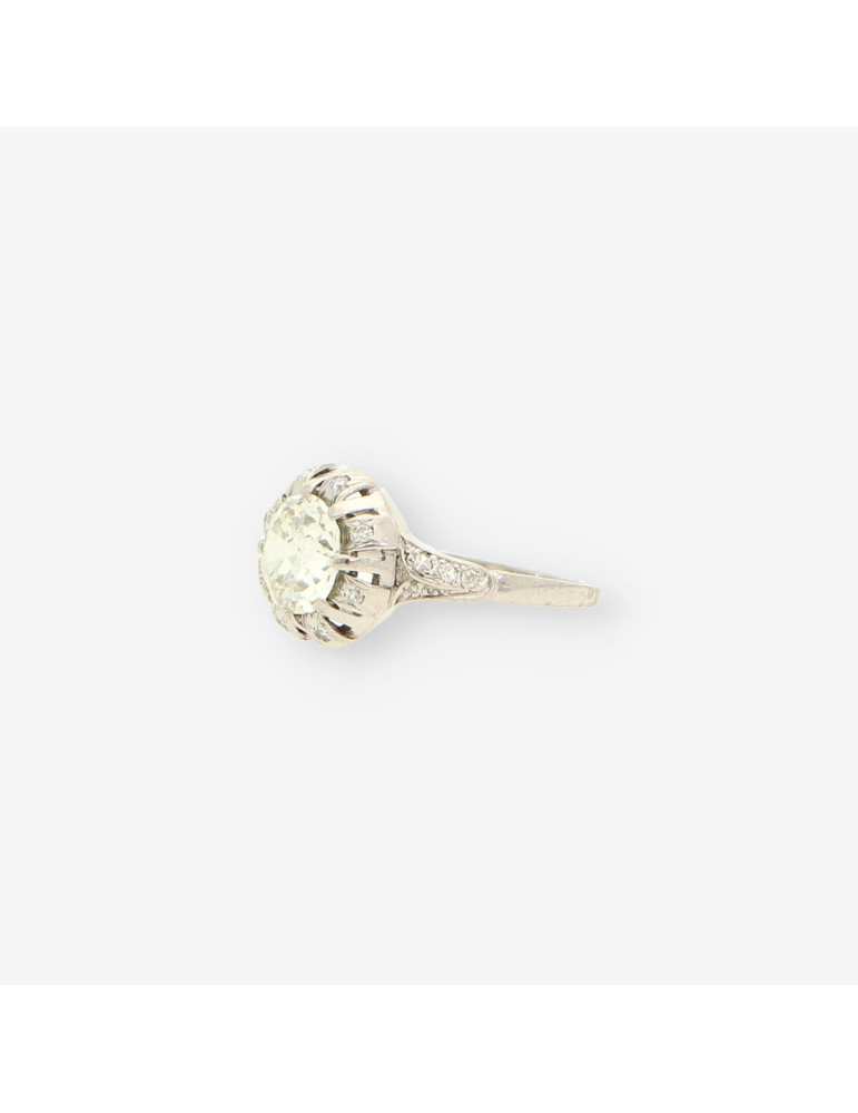 Anillo platino y brillante aprox.1.60 Qt