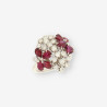 Anillo oro bl. rubÃ­ y brillantes